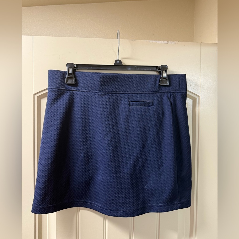 Pebble Beach Dark Blue Textured Mini Skirt